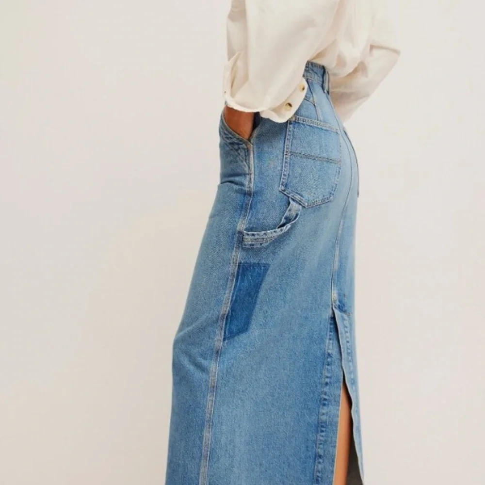 Free People We the Free Fransisco Denim Maxi Skirt